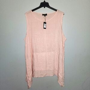 Arna York collection women's tunic Selena layer dusty rose size 30/32 sleeveless